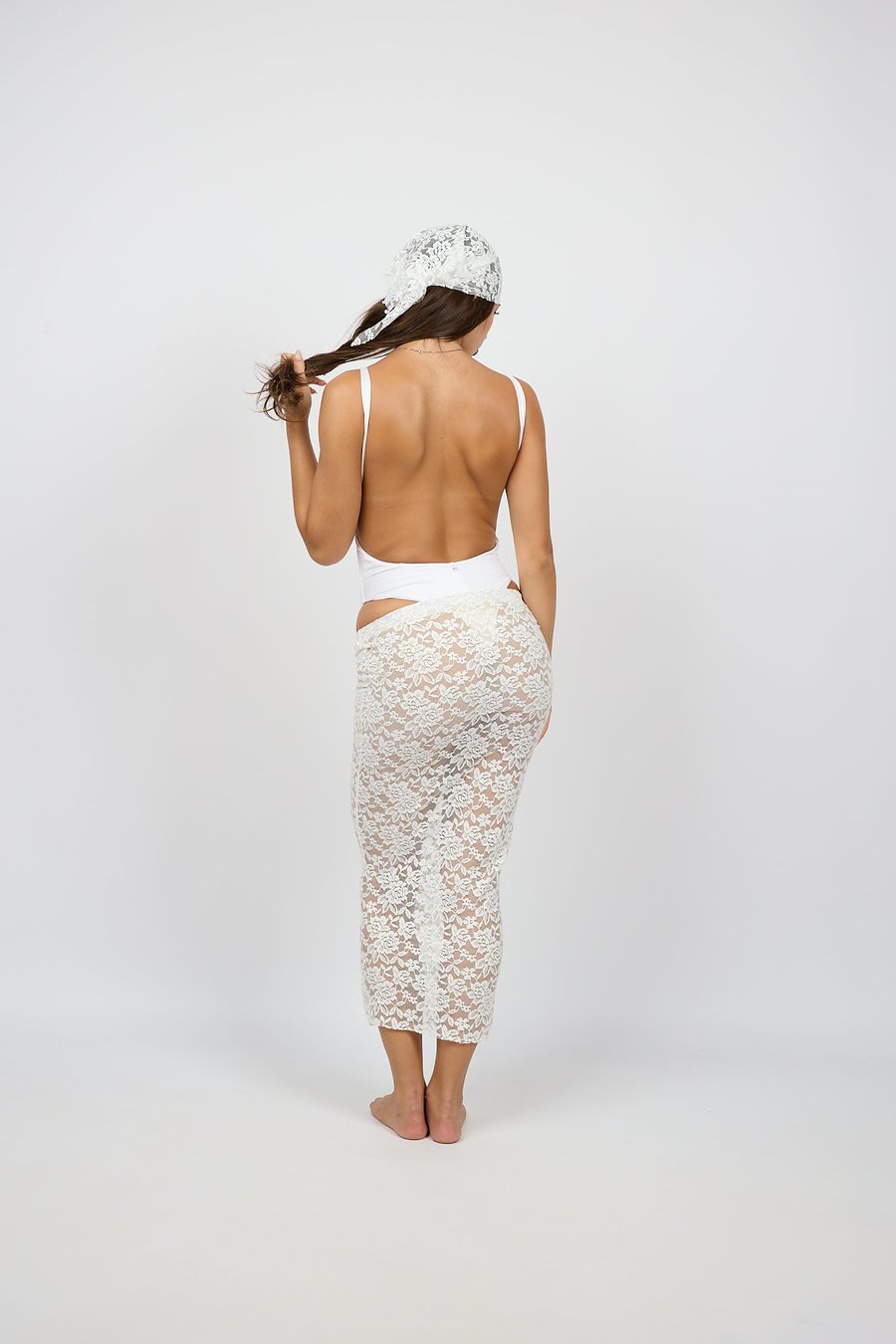 Lace Skirt — Bianco — vista alternativa RêveStudio