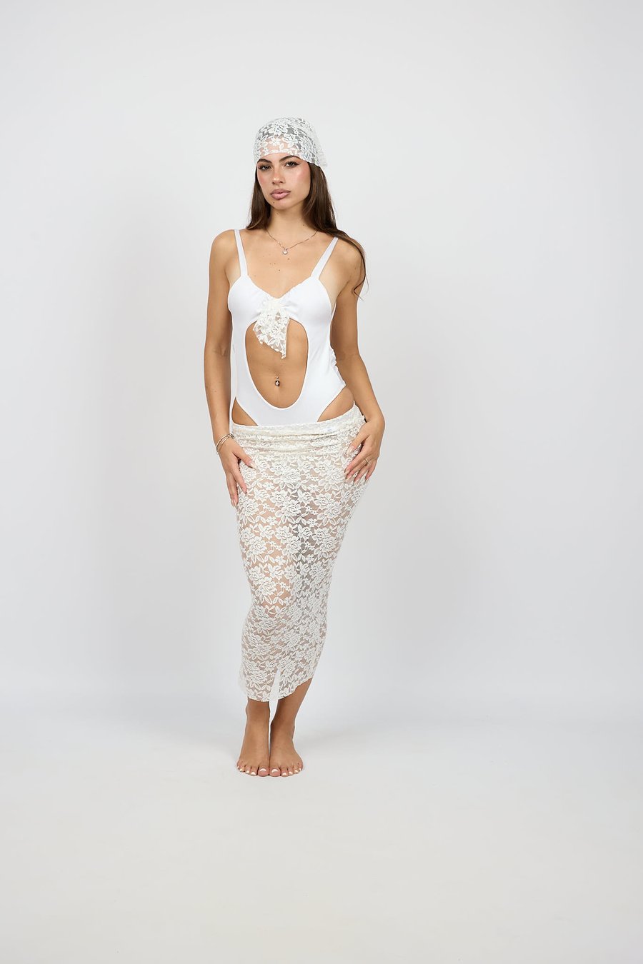 Lace Skirt — Bianco — Gonna RêveStudio